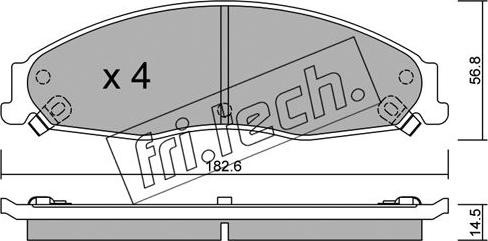 Fri.Tech. 714.0 - Гальмівні колодки, дискові гальма autozip.com.ua
