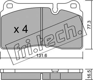 Fri.Tech. 711.0 - Гальмівні колодки, дискові гальма autozip.com.ua