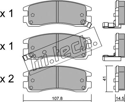 Fri.Tech. 713.0 - Гальмівні колодки, дискові гальма autozip.com.ua