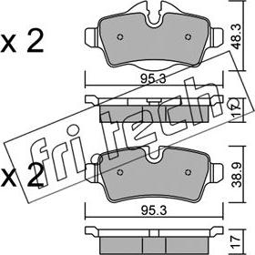 Fri.Tech. 785.0 - Гальмівні колодки, дискові гальма autozip.com.ua