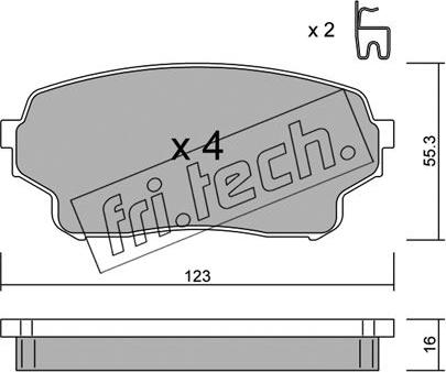 Fri.Tech. 781.0 - Гальмівні колодки, дискові гальма autozip.com.ua