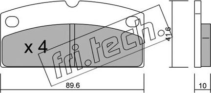 Fri.Tech. 783.0 - Гальмівні колодки, дискові гальма autozip.com.ua