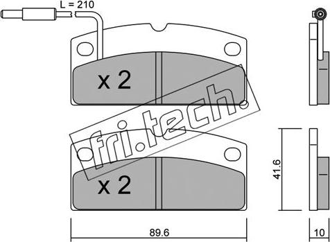 Fri.Tech. 783.1 - Гальмівні колодки, дискові гальма autozip.com.ua