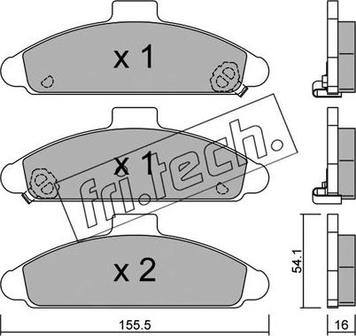 Fri.Tech. 739.0 - Гальмівні колодки, дискові гальма autozip.com.ua