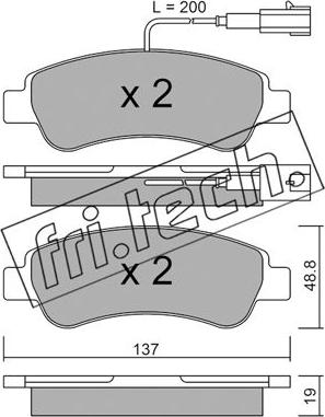 Fri.Tech. 726.1 - Гальмівні колодки, дискові гальма autozip.com.ua