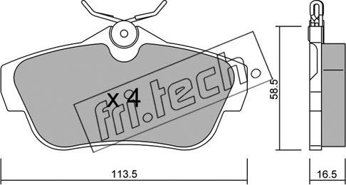 Fri.Tech. 728.0 - Гальмівні колодки, дискові гальма autozip.com.ua