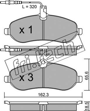 Fri.Tech. 723.0 - Гальмівні колодки, дискові гальма autozip.com.ua