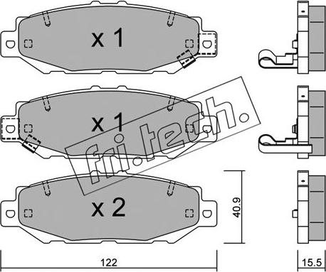 Fri.Tech. 775.0 - Гальмівні колодки, дискові гальма autozip.com.ua