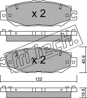 Fri.Tech. 775.1 - Гальмівні колодки, дискові гальма autozip.com.ua