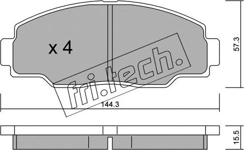 Fri.Tech. 771.0 - Гальмівні колодки, дискові гальма autozip.com.ua