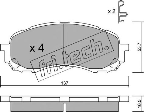 Fri.Tech. 778.0 - Гальмівні колодки, дискові гальма autozip.com.ua