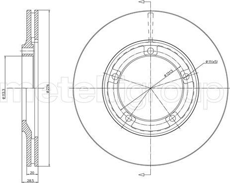 Fri.Tech. BD0956 - Гальмівний диск autozip.com.ua