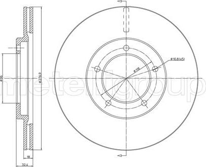 Fri.Tech. BD0935 - Гальмівний диск autozip.com.ua