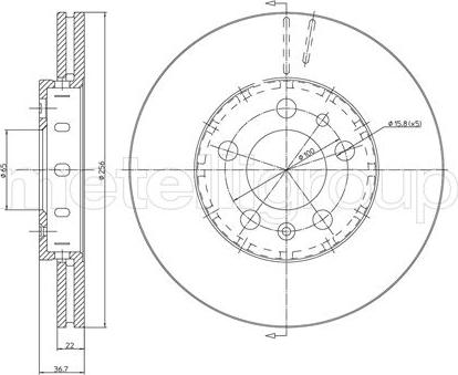 Fri.Tech. BD0467 - Гальмівний диск autozip.com.ua