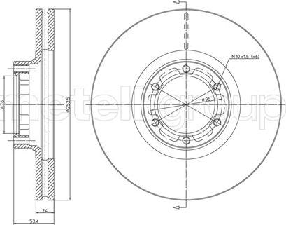 Fri.Tech. BD0486 - Гальмівний диск autozip.com.ua