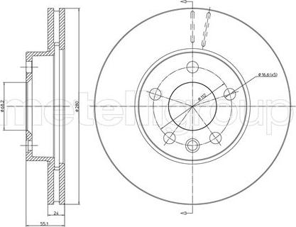 Fri.Tech. BD0531 - Гальмівний диск autozip.com.ua