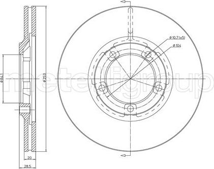 Fri.Tech. BD0532 - Гальмівний диск autozip.com.ua