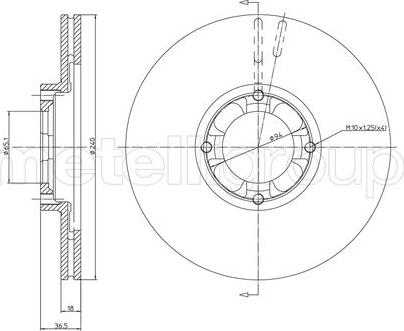 Fri.Tech. BD0527 - Гальмівний диск autozip.com.ua