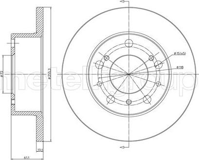 Fri.Tech. BD0645 - Гальмівний диск autozip.com.ua