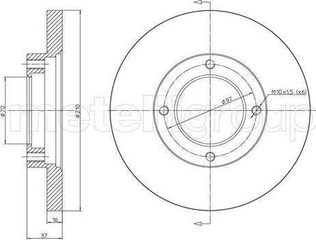 Fri.Tech. BD0657 - Гальмівний диск autozip.com.ua