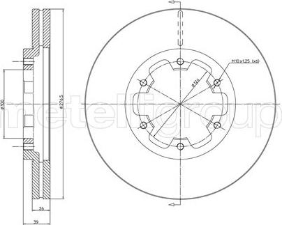 Fri.Tech. BD0335 - Гальмівний диск autozip.com.ua