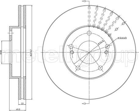 Fri.Tech. BD0331 - Гальмівний диск autozip.com.ua