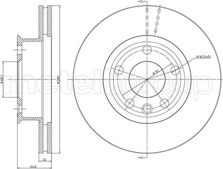 Fri.Tech. BD1443 - Гальмівний диск autozip.com.ua