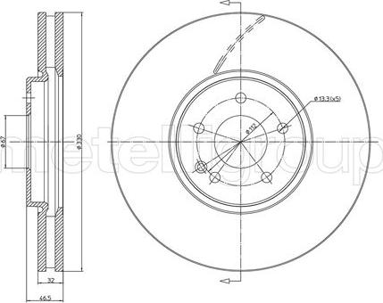 Fri.Tech. BD1625 - Гальмівний диск autozip.com.ua