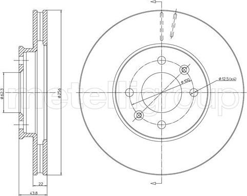 Fri.Tech. BD1672 - Гальмівний диск autozip.com.ua