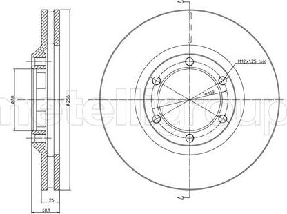 Fri.Tech. BD1021 - Гальмівний диск autozip.com.ua