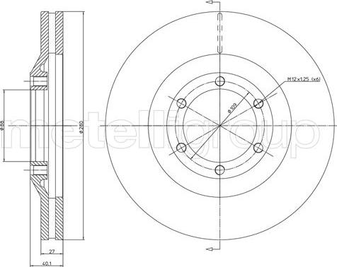 Fri.Tech. BD1167 - Гальмівний диск autozip.com.ua