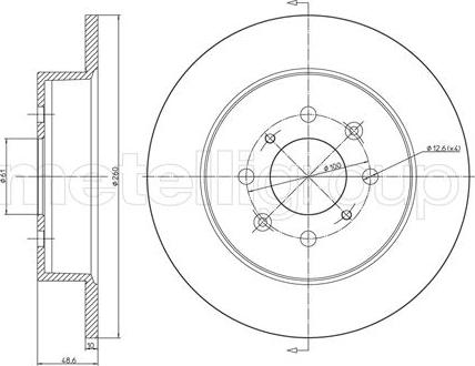 Metelli 23-0579 - Гальмівний диск autozip.com.ua