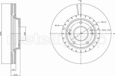 Fri.Tech. BD1818 - Гальмівний диск autozip.com.ua