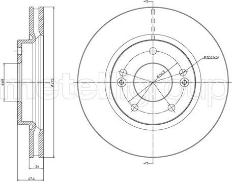 Fri.Tech. BD1351 - Гальмівний диск autozip.com.ua