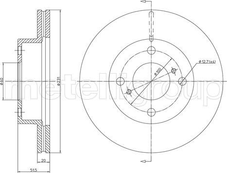 Fri.Tech. BD1382 - Гальмівний диск autozip.com.ua