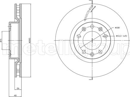 Fri.Tech. BD1764 - Гальмівний диск autozip.com.ua