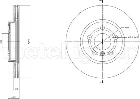 Fri.Tech. BD1772 - Гальмівний диск autozip.com.ua