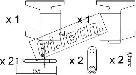 Fri.Tech. KIT.068 - Комплектуючі, колодки дискового гальма autozip.com.ua