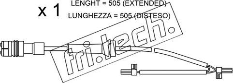 Fri.Tech. SU.265 - Сигналізатор, знос гальмівних колодок autozip.com.ua