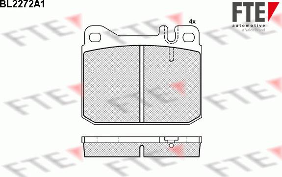 FTE BL2272A1 - Гальмівні колодки, дискові гальма autozip.com.ua