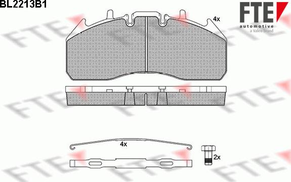 FTE 9500006 - Гальмівні колодки, дискові гальма autozip.com.ua