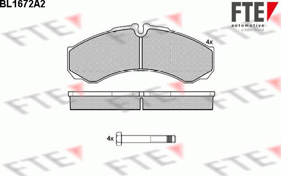 FTE 9500002 - Гальмівні колодки, дискові гальма autozip.com.ua