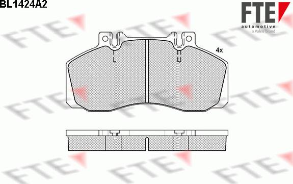 FTE 9500011 - Гальмівні колодки, дискові гальма autozip.com.ua