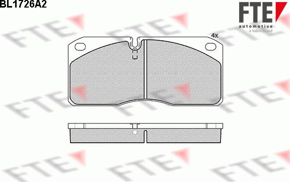 FTE 9500018 - Гальмівні колодки, дискові гальма autozip.com.ua