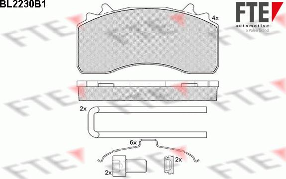 FTE BL2230B1 - Гальмівні колодки, дискові гальма autozip.com.ua