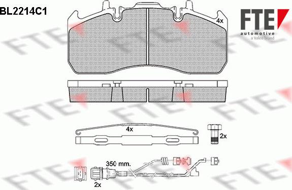 FTE BL2214C1 - Гальмівні колодки, дискові гальма autozip.com.ua