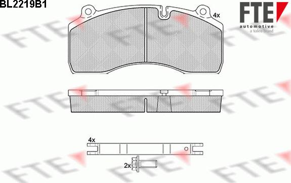 FTE 9500075 - Гальмівні колодки, дискові гальма autozip.com.ua