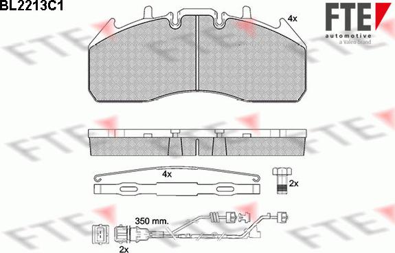 FTE 9500073 - Гальмівні колодки, дискові гальма autozip.com.ua