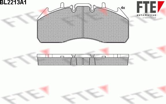 FTE 9500072 - Гальмівні колодки, дискові гальма autozip.com.ua