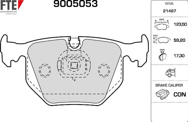 FTE 9005053 - Гальмівні колодки, дискові гальма autozip.com.ua